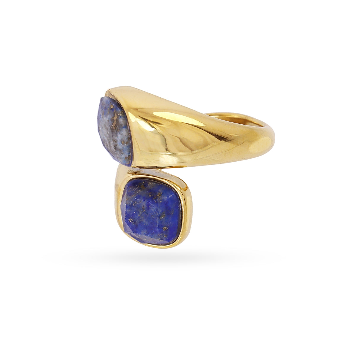 Anillo Spirit doble piedra natural Azul Anartxy