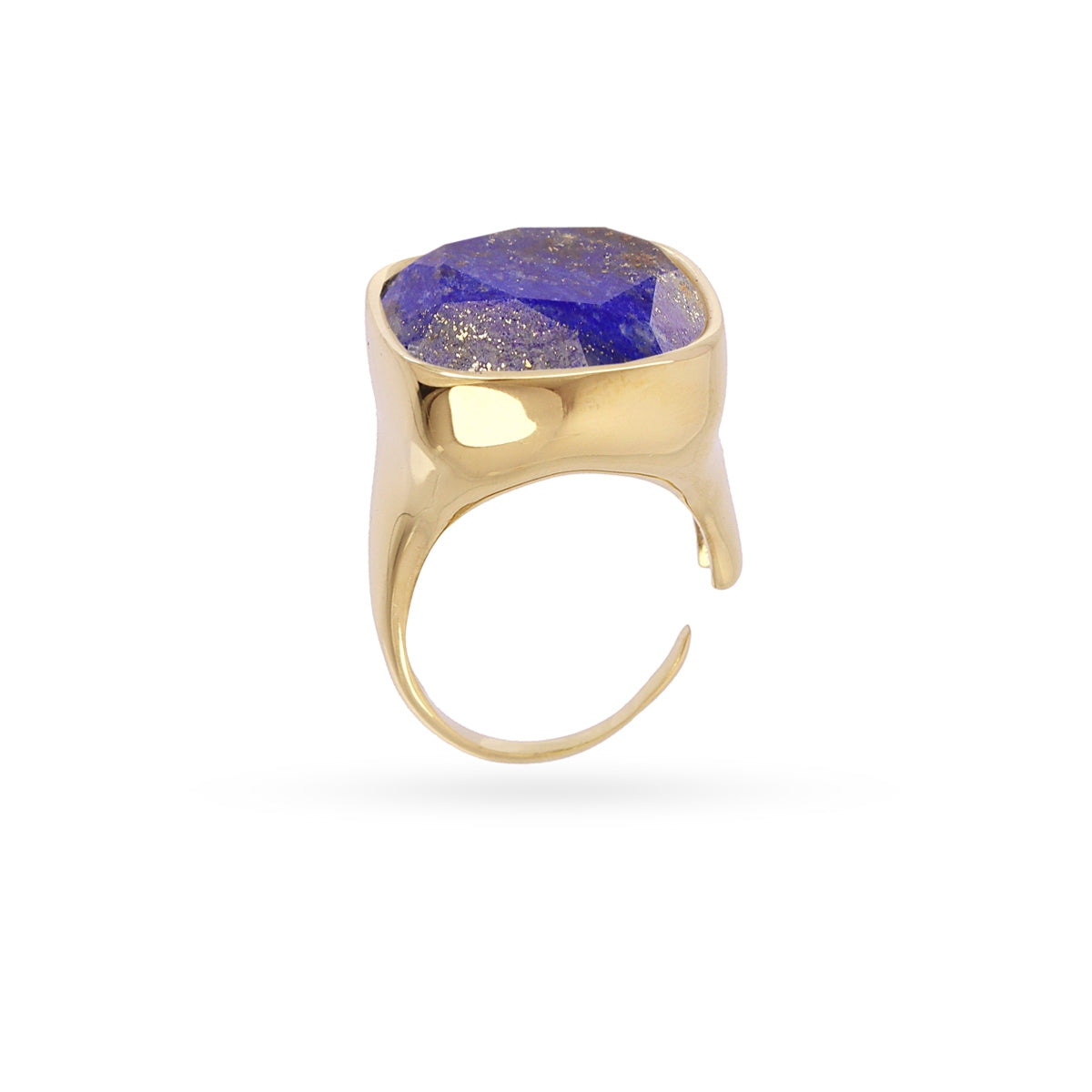 Anillo Spirit sello piedra cuadrada Azul Anartxy