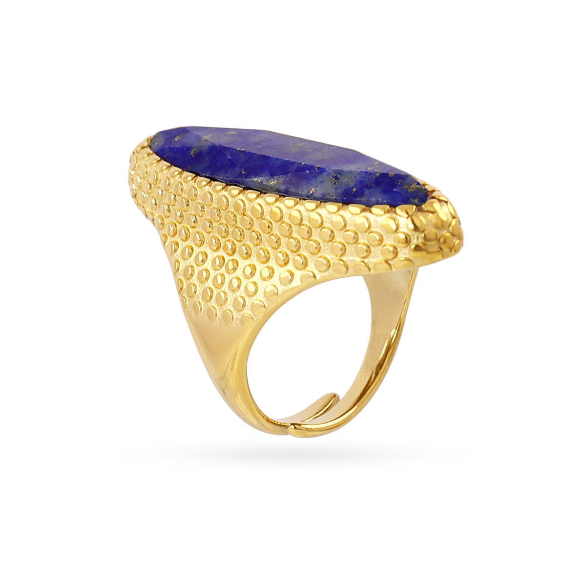 Anillo Spirit sello piedra marquesa Azul Anartxy