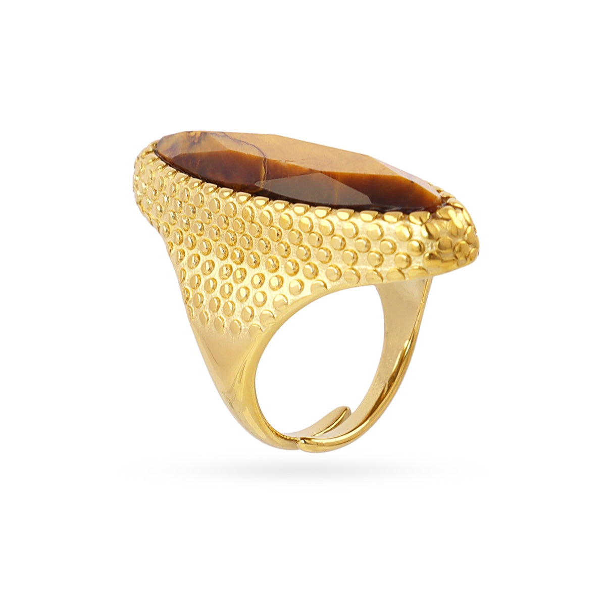 Anillo Spirit sello piedra marquesa Café Anartxy