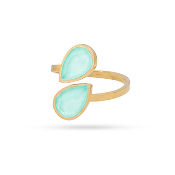 Anillo Drops Rain Turquesa Anartxy