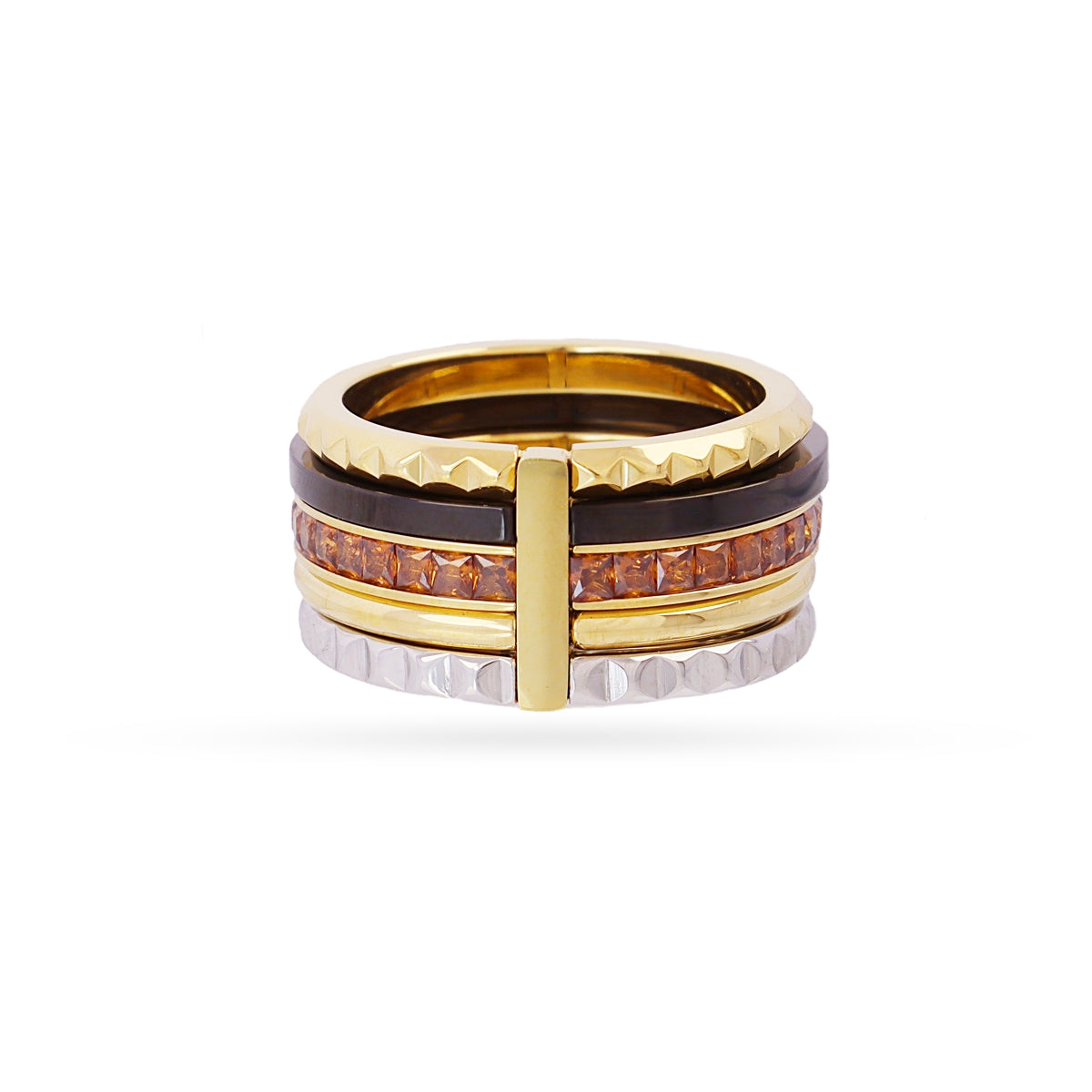 Anillo Vandal bandas unidas multicolor Café Anartxy
