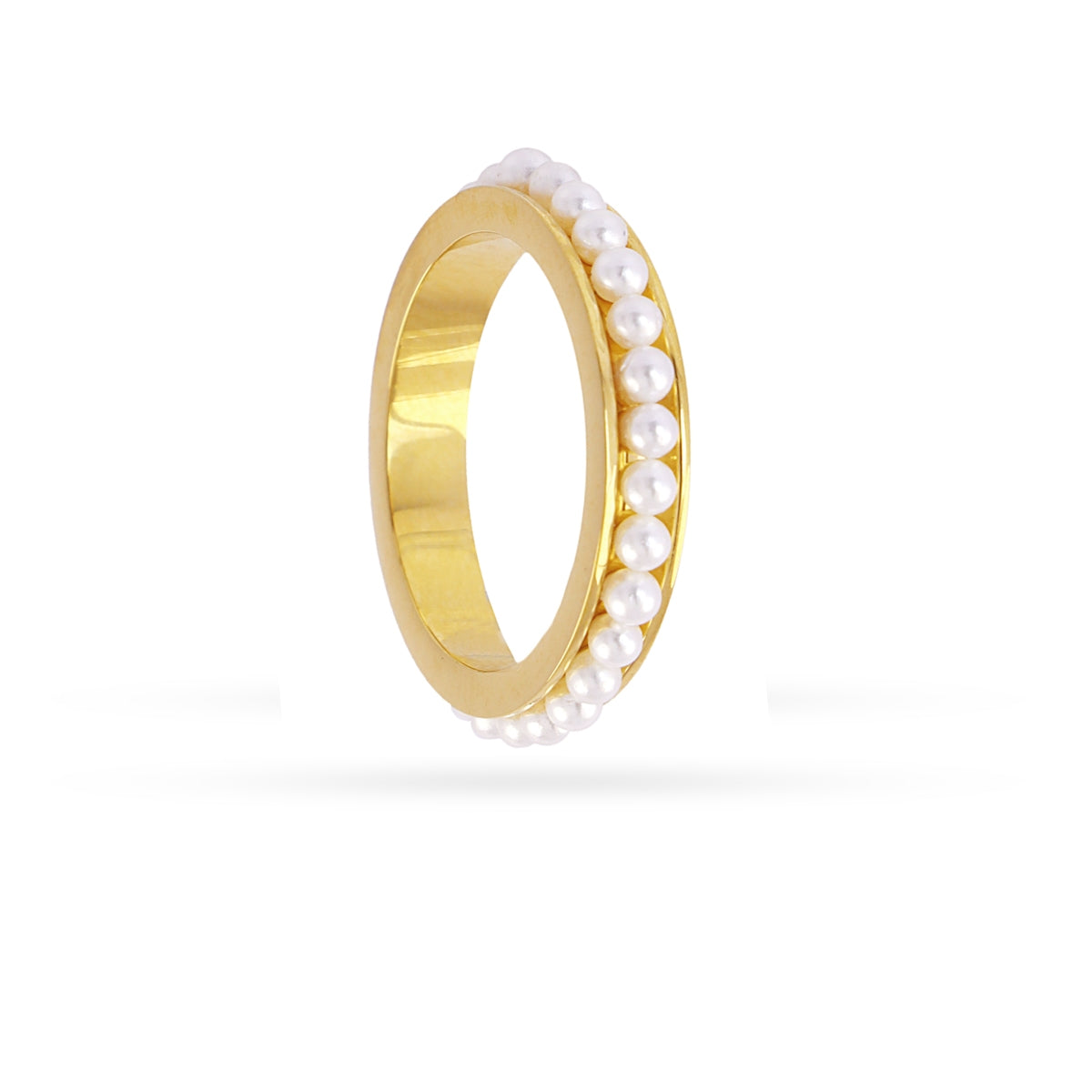 Anillo Vandal perlas blancas Dorado Anartxy