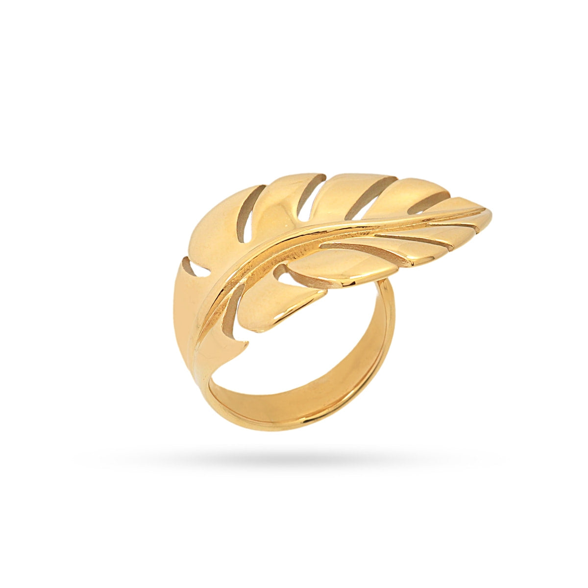 Anillo Summer Essentials Feather Dorado Anartxy