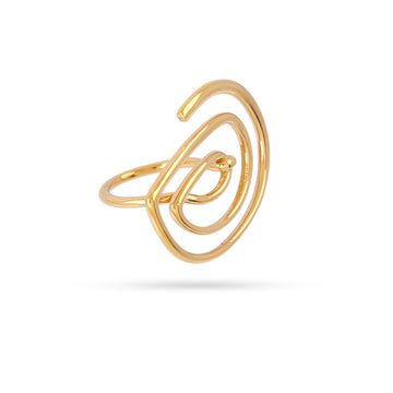 Anillo Waves Curvia Dorado Anartxy