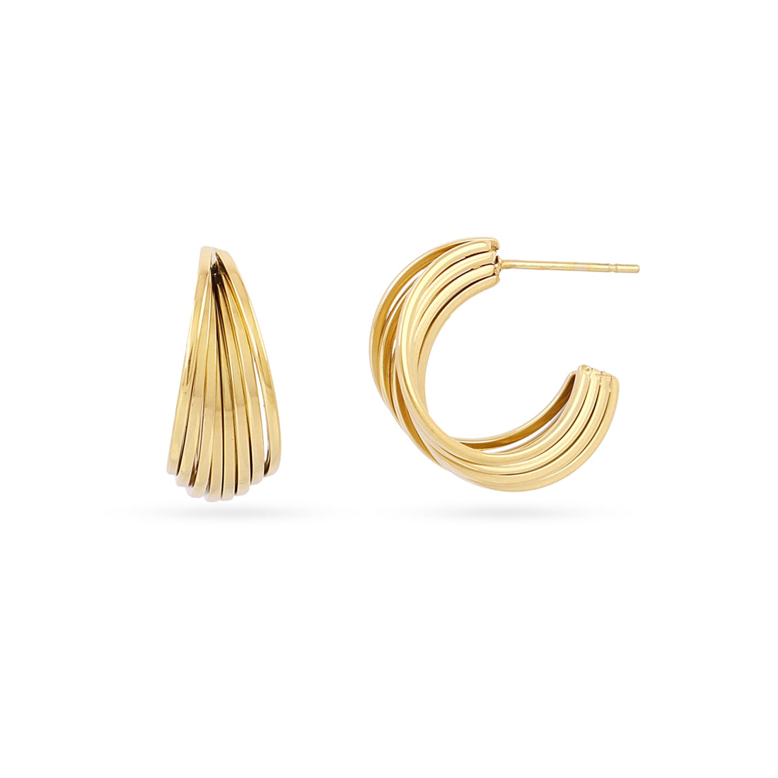 Aros Essentials acanalado Dorado Anartxy