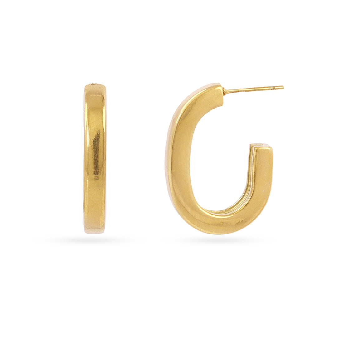 Aros Essentials curvados acero Dorado Anartxy