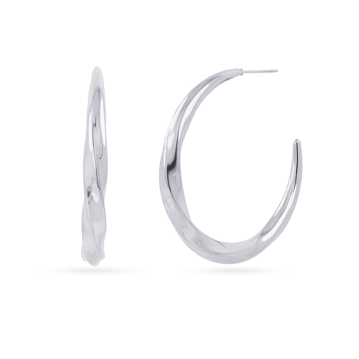 Aros Essentials curvos Plateado Anartxy