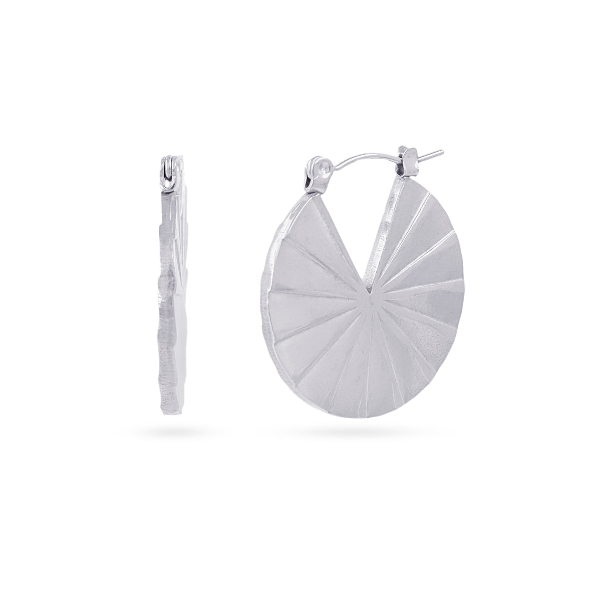 Aros Essentials disco plisado Plateado Anartxy