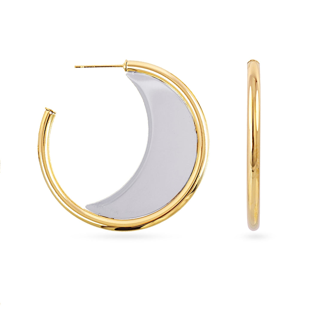 Aros Essentials diseño dual Plateado Anartxy
