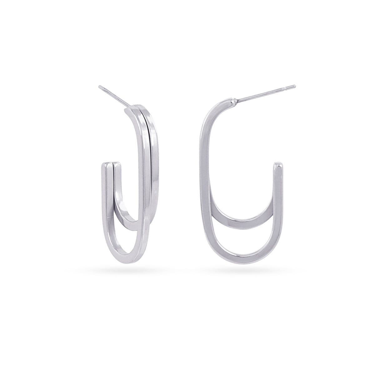 Aros Essentials doble barra plana Plateado Anartxy