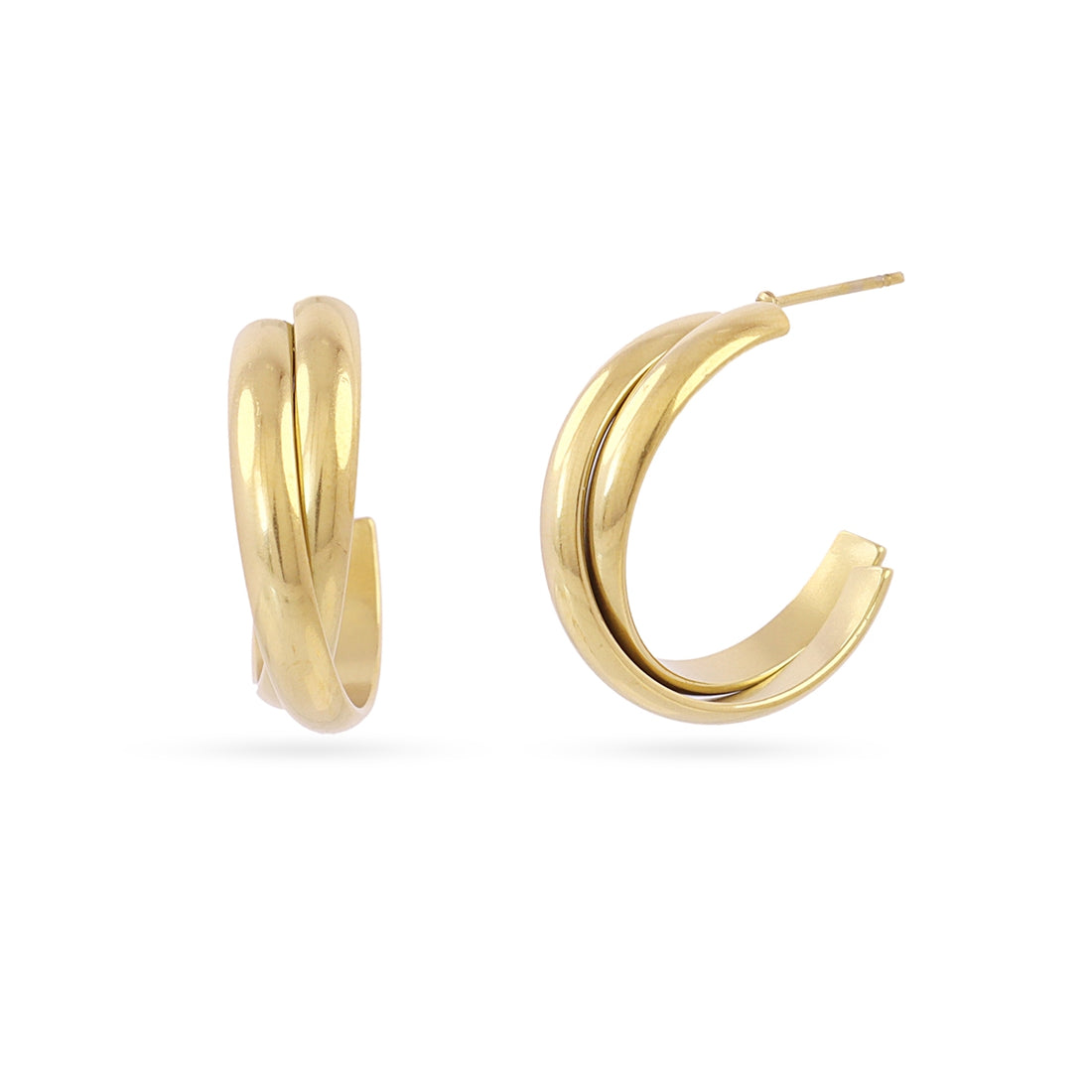 Aros Essentials doble tubo Dorado Anartxy