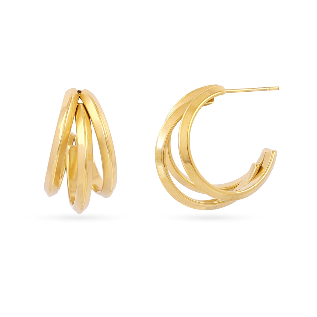 Aros Essentials geométricos Dorado Anartxy