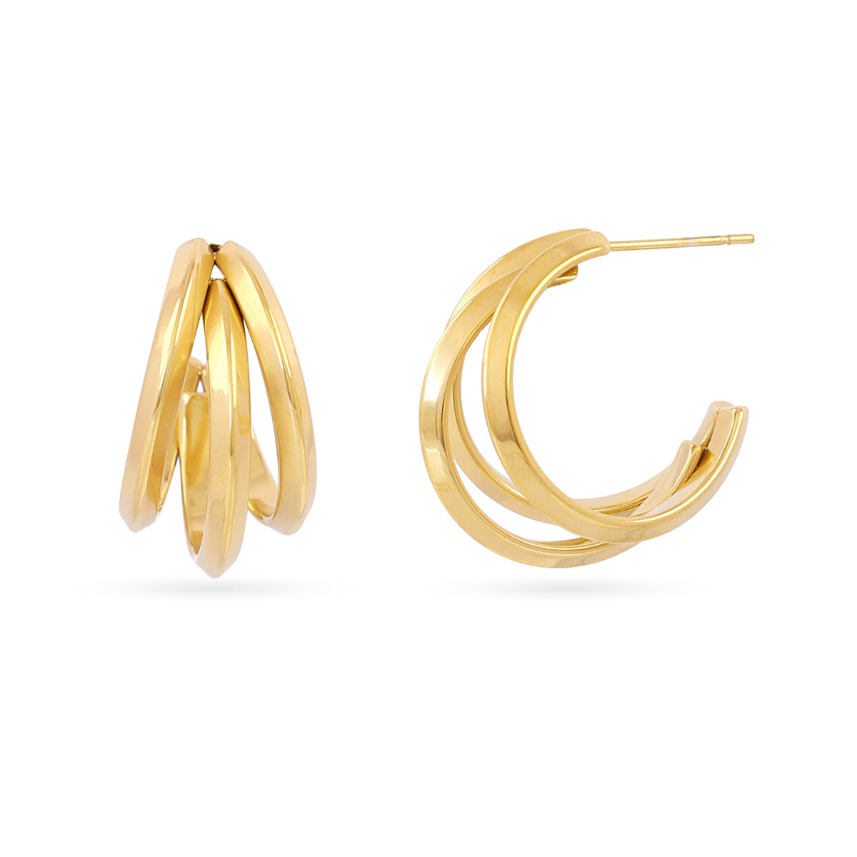 Aros Essentials geométricos Dorado Anartxy
