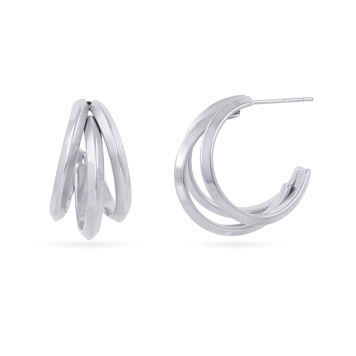 Aros Essentials geométricos Plateado Anartxy