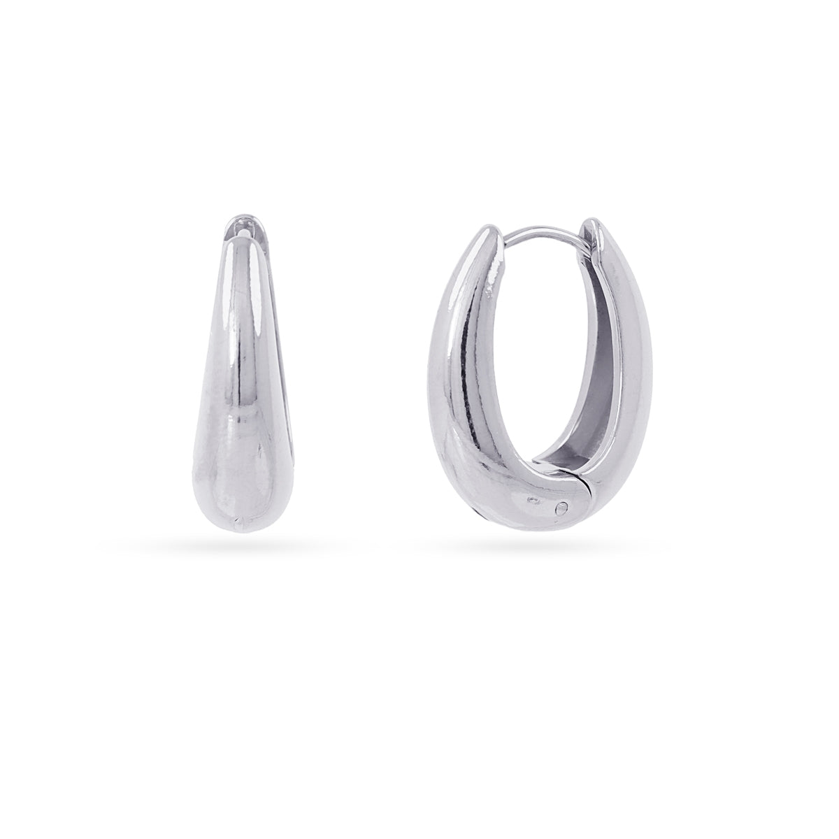 Aros Essentials gota 23 mm Plateado Anartxy
