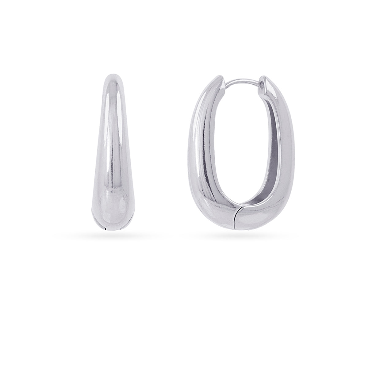 Aros Essentials gota 26 mm Plateado Anartxy