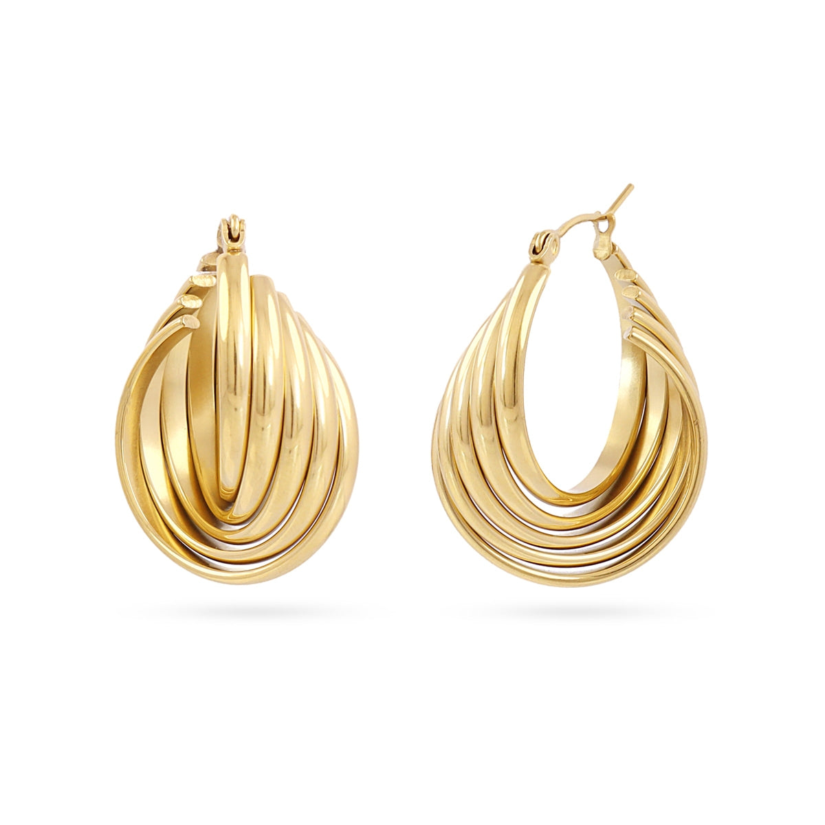 Aros Essentials lagrima relieve Dorado Anartxy