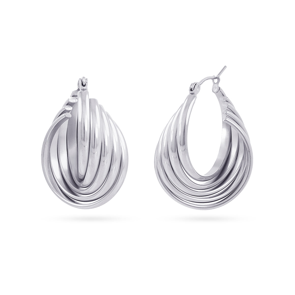 Aros Essentials lagrima relieve Plateado Anartxy