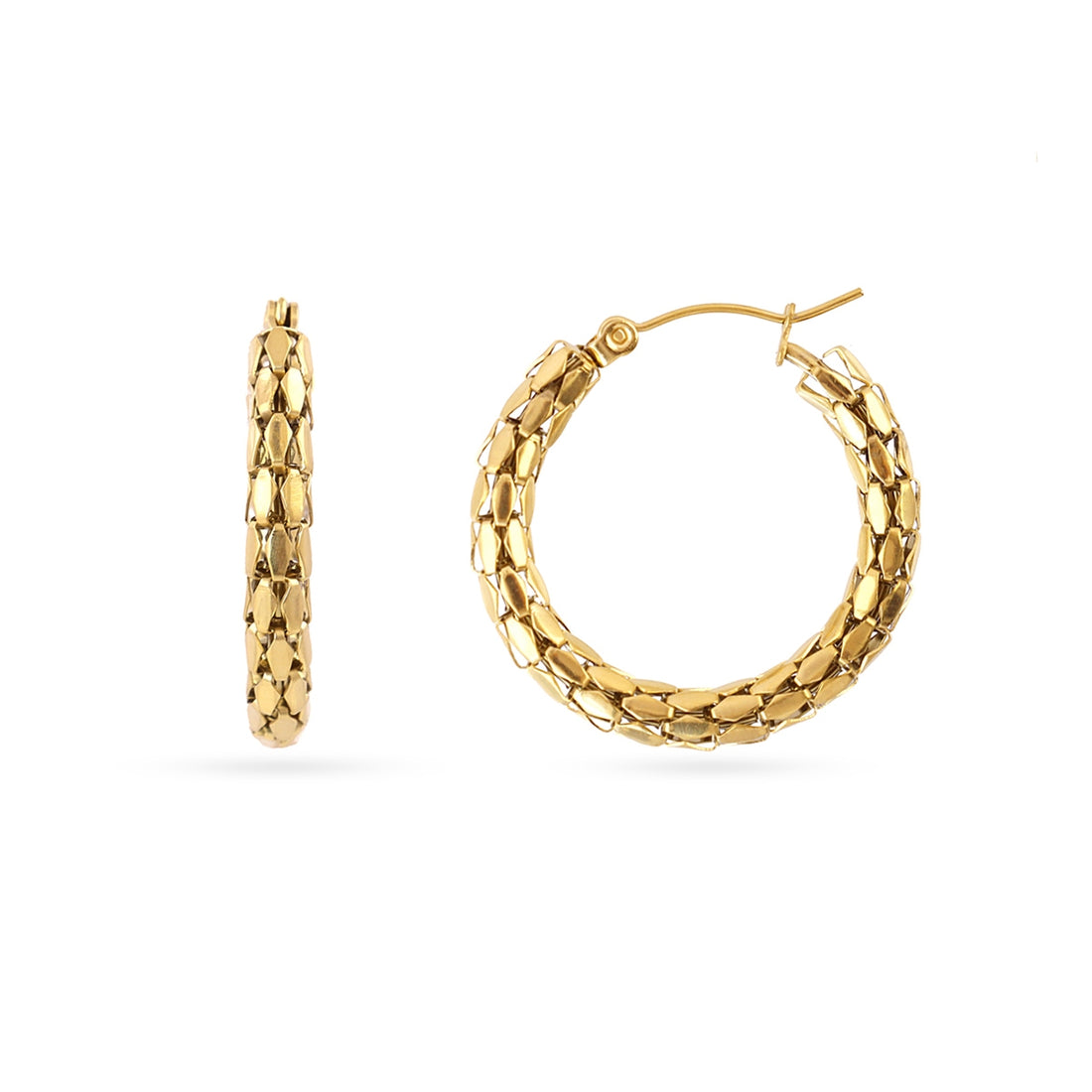 Aros Essentials malla escamas Dorado Anartxy
