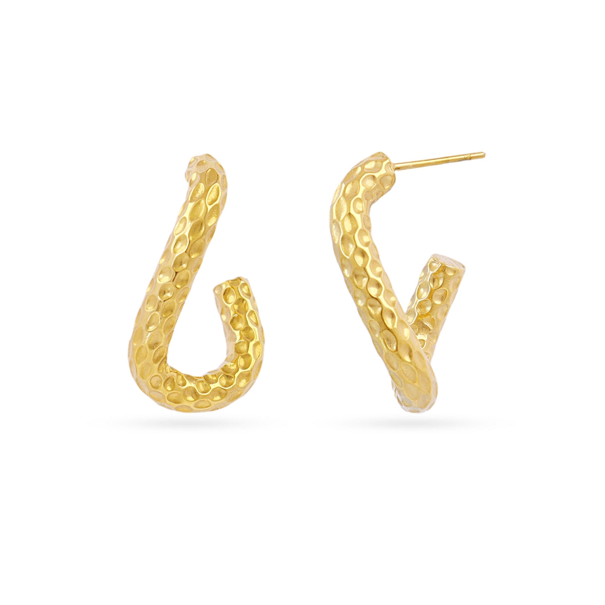 Aros Essentials orgánico martelé 26mm Dorado Anartxy