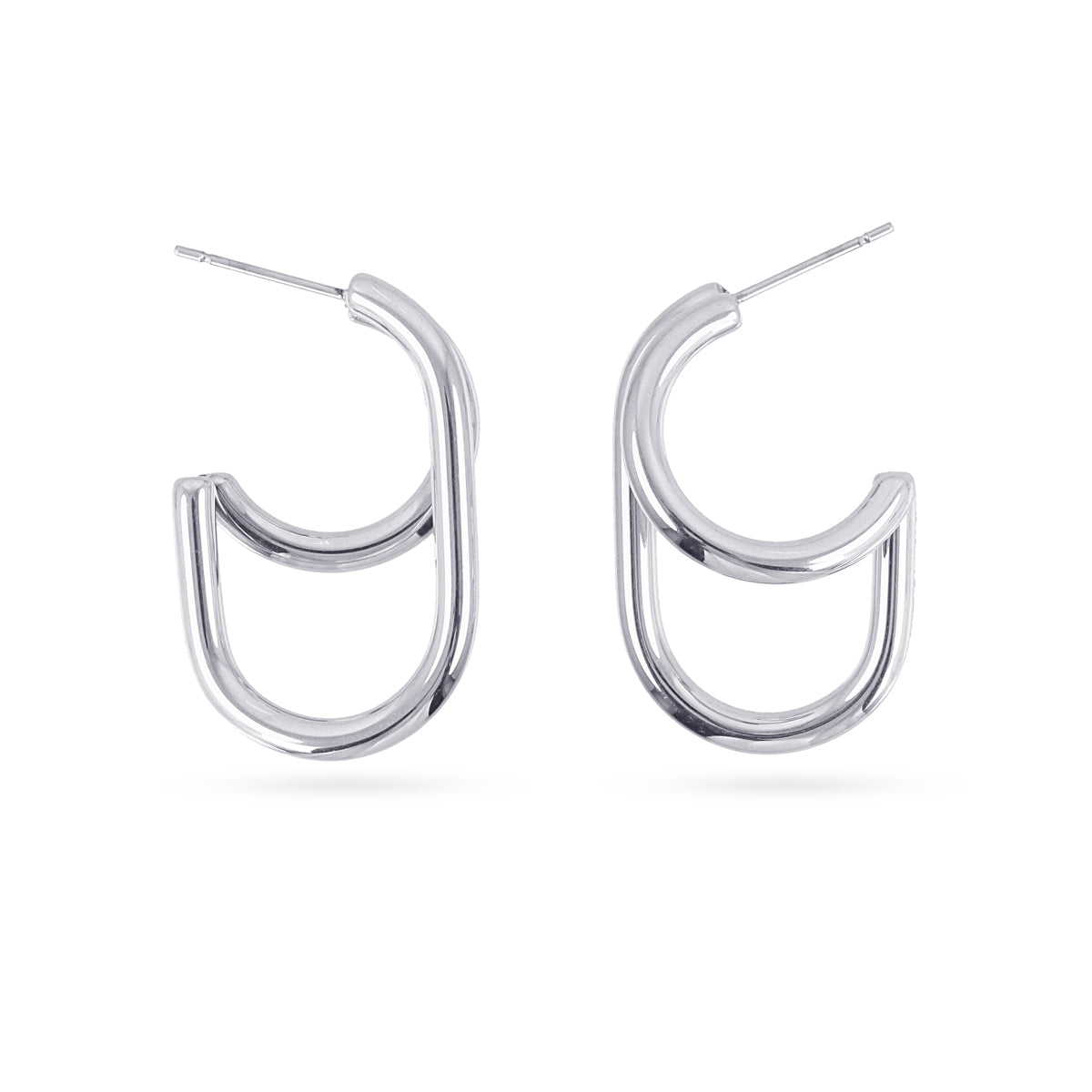 Aros Essentials ovalado Plateado Anartxy