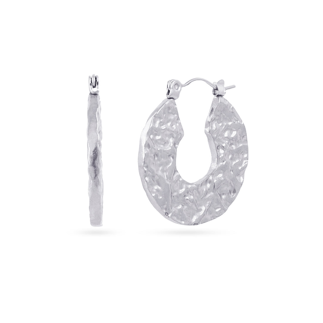 Aros Essentials óvalo martelé Dorado Anartxy