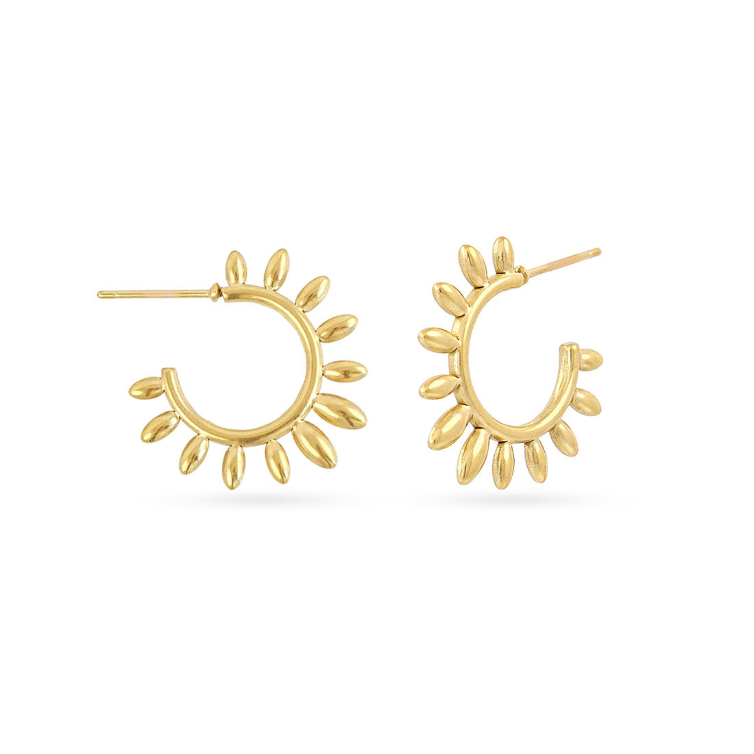 Aros Essentials pétalos ovalados Dorado Anartxy