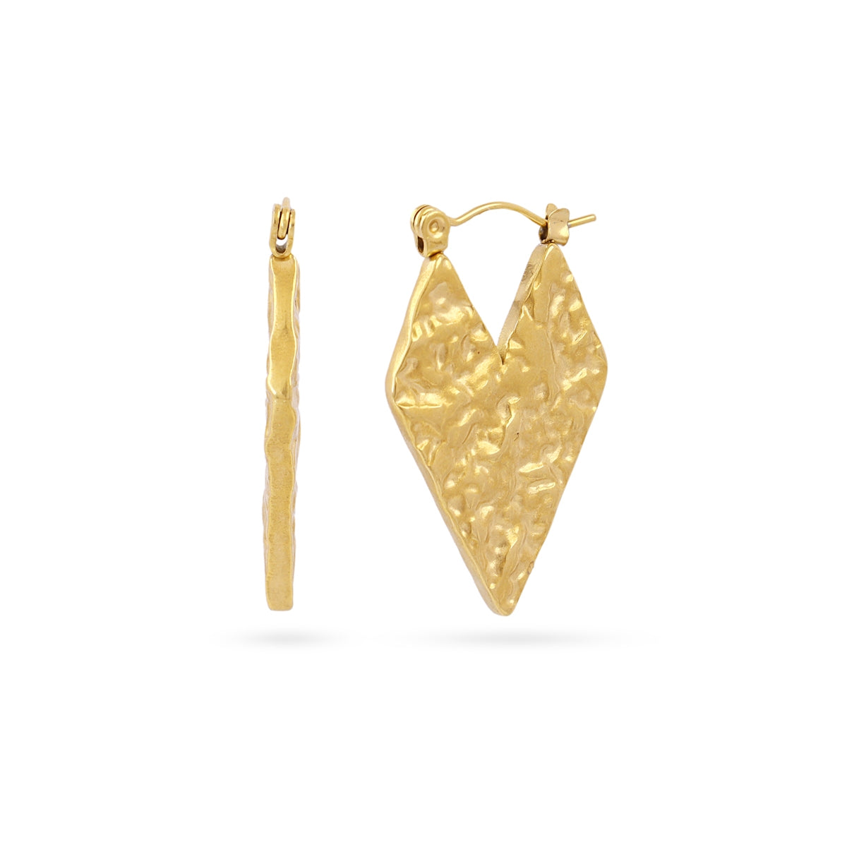 Aros Essentials rombo martelé Dorado Anartxy