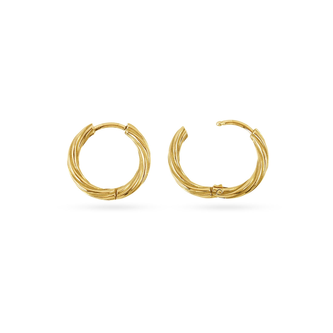 Aros Essentials trenzado 13 mm Dorado Anartxy