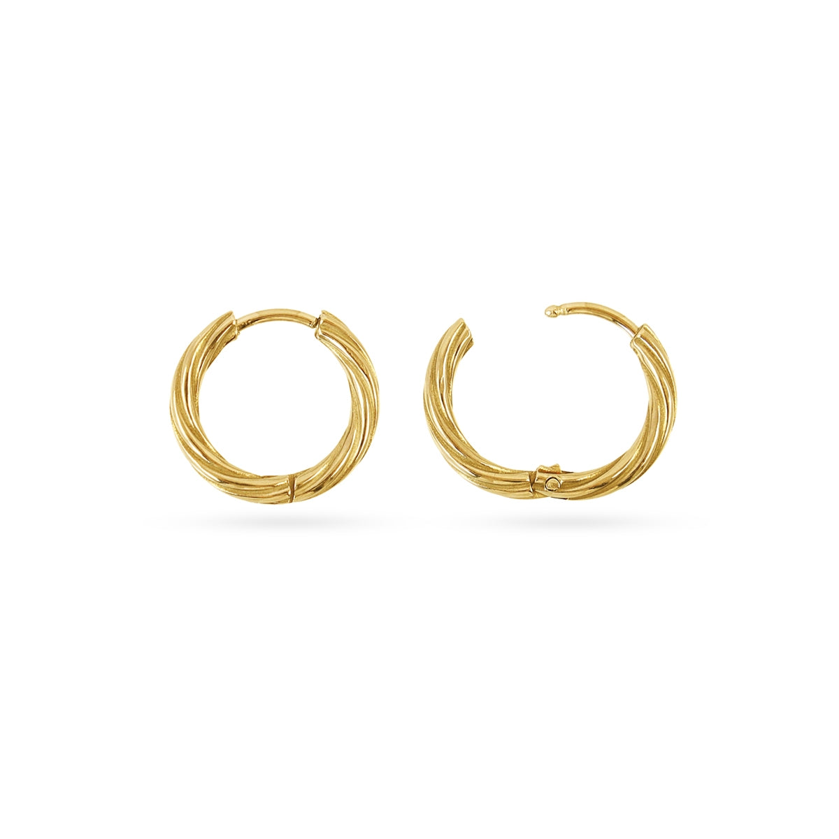 Aros Essentials trenzado 13 mm Dorado Anartxy