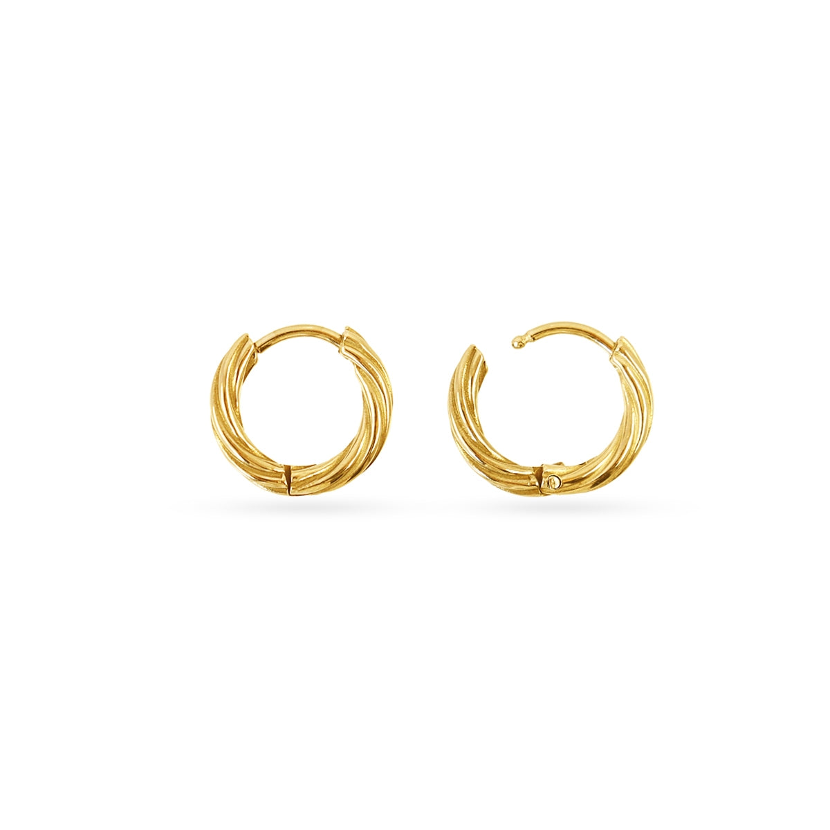 Aros Essentials trenzado 16 mm Dorado Anartxy