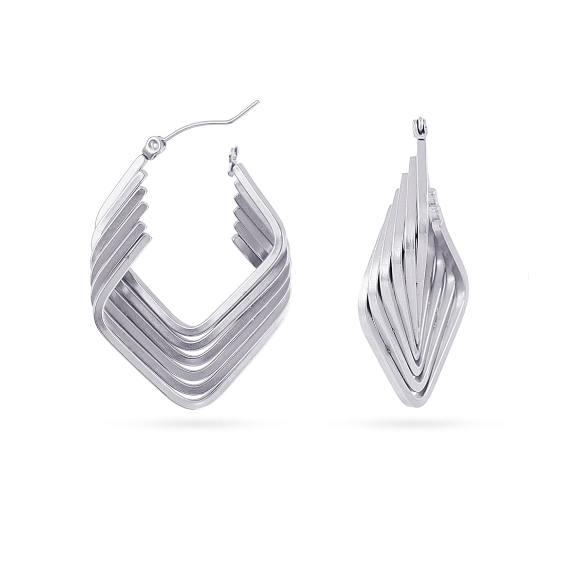 Aros Essentials triangular Plateado Anartxy