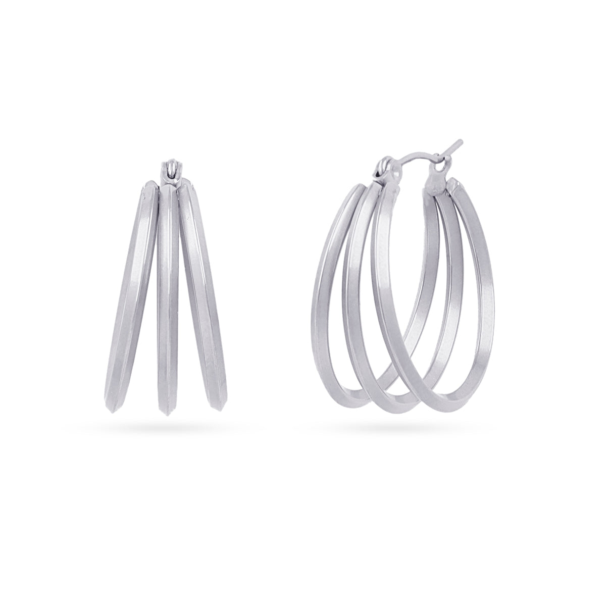 Aros Essentials triple banda Plateado Anartxy