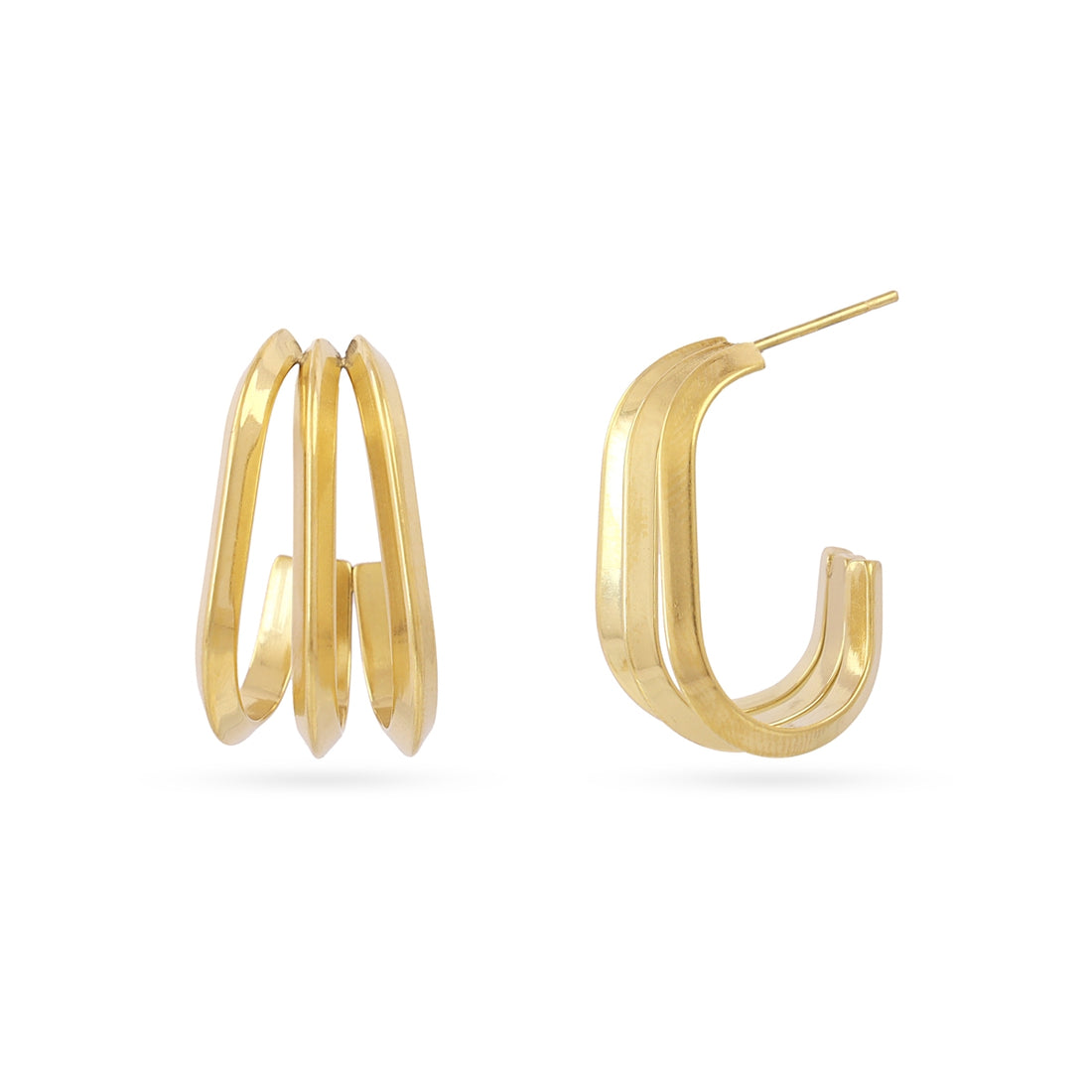 Aros Essentials triple banda plana Dorado Anartxy
