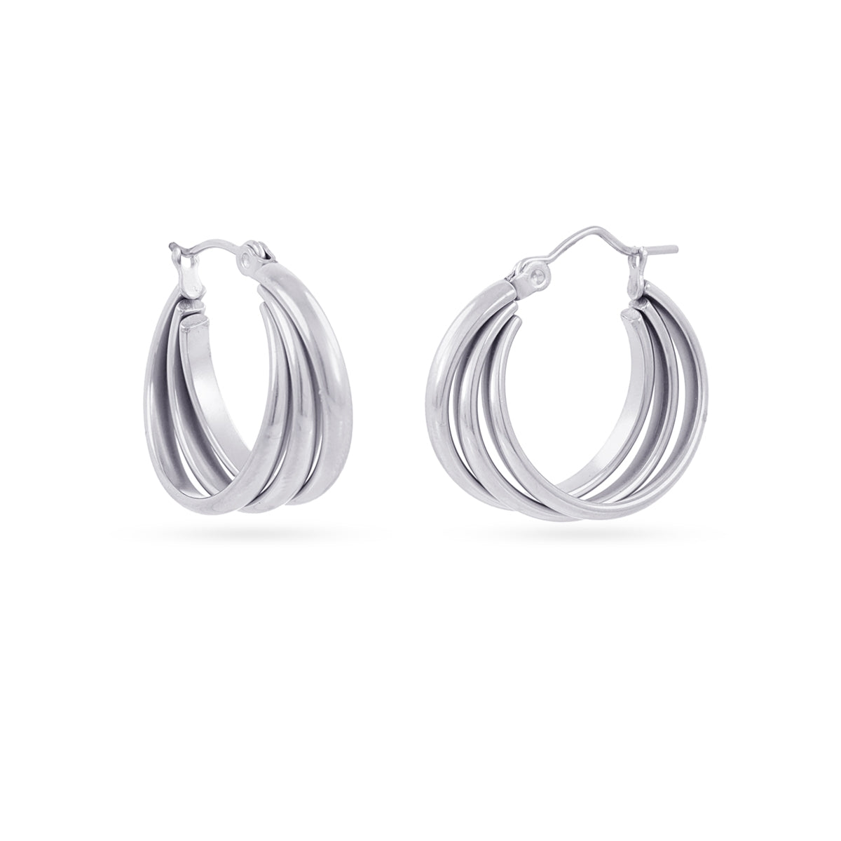 Aros Essentials triple cuerda grandes Plateado Anartxy