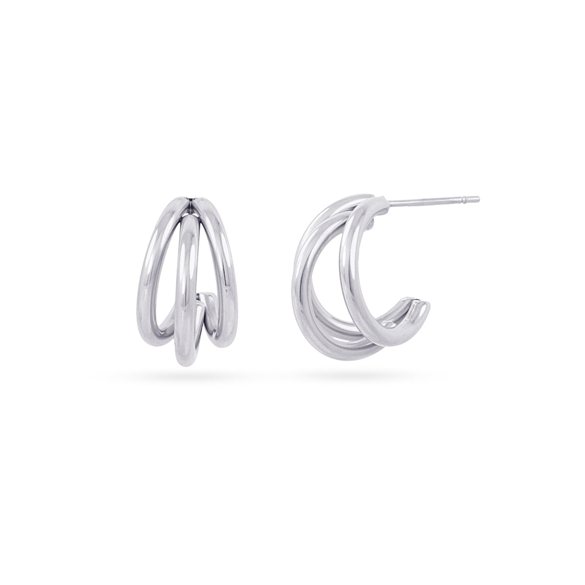 Aros Essentials triple tubular pequeños Plateado Anartxy