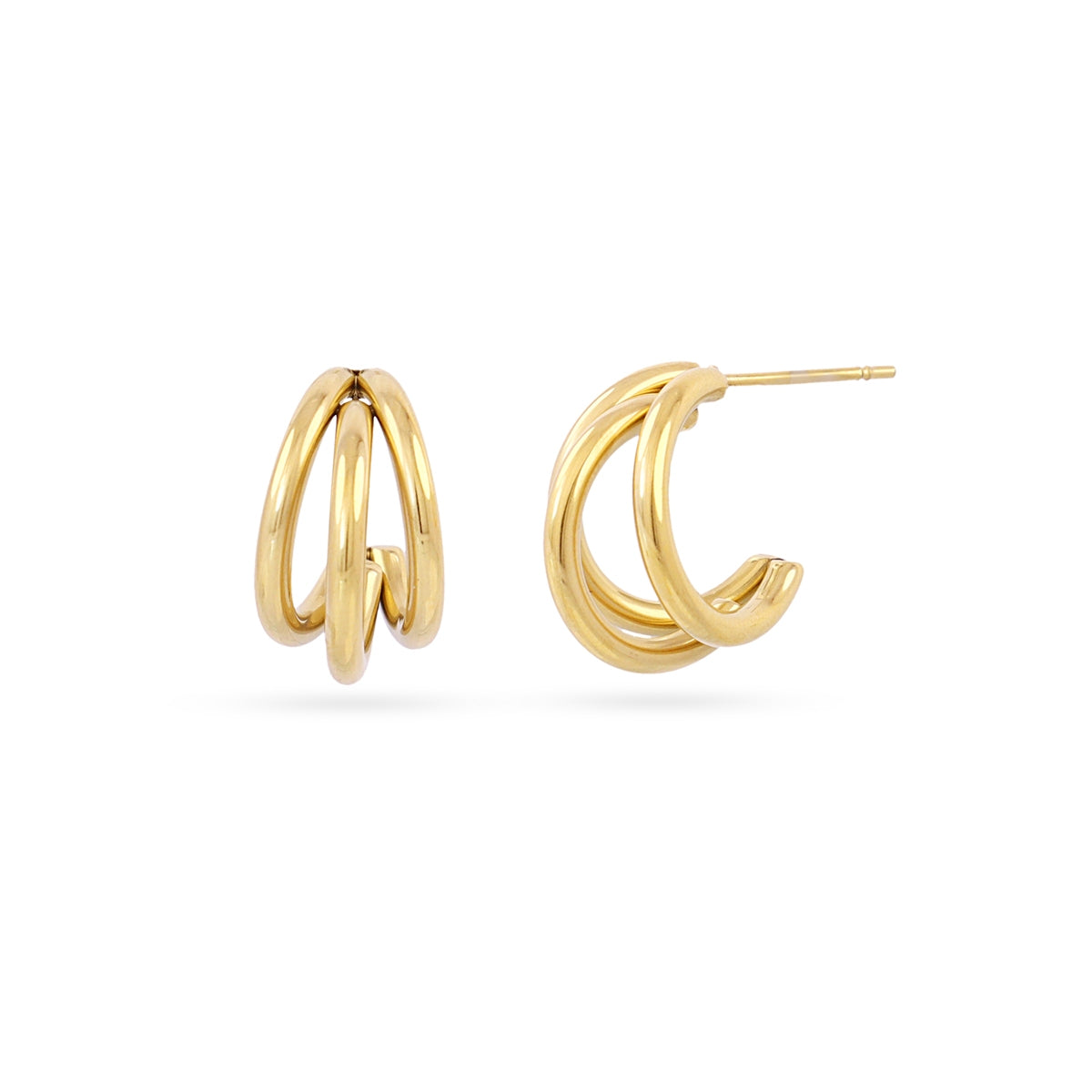 Aros Essentials triple tubular pequeños Dorado Anartxy