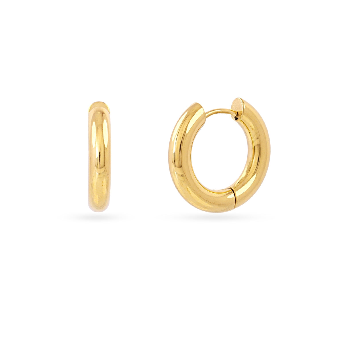 Aros Essentials tubular brillo medianos Dorado Anartxy