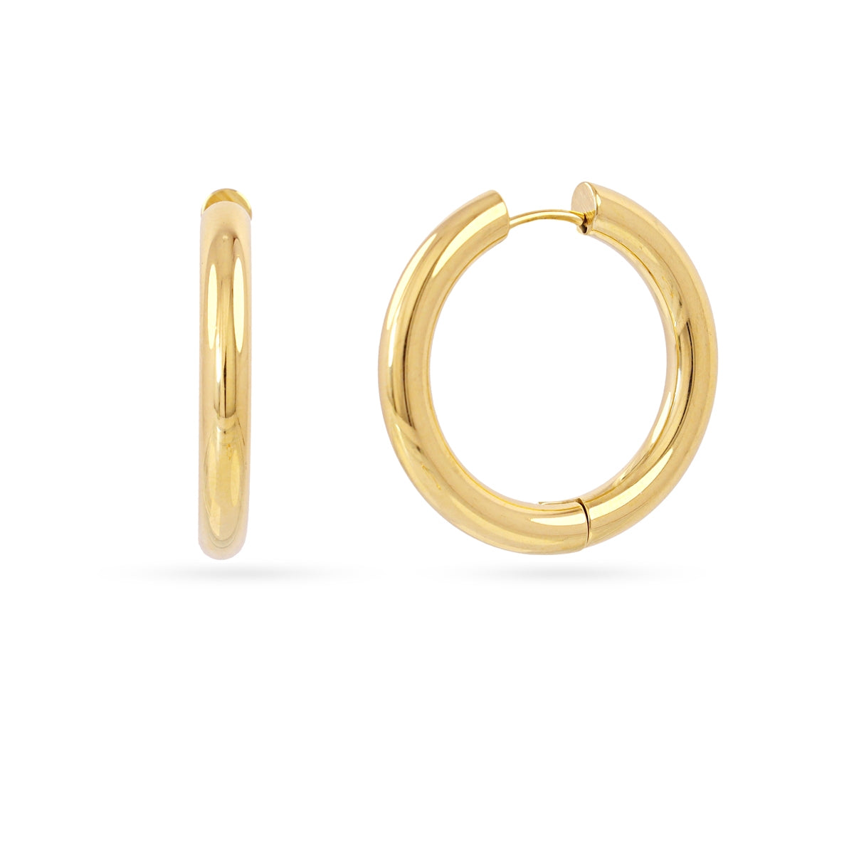Aros Essentials tubular brillo grandes Dorado Anartxy