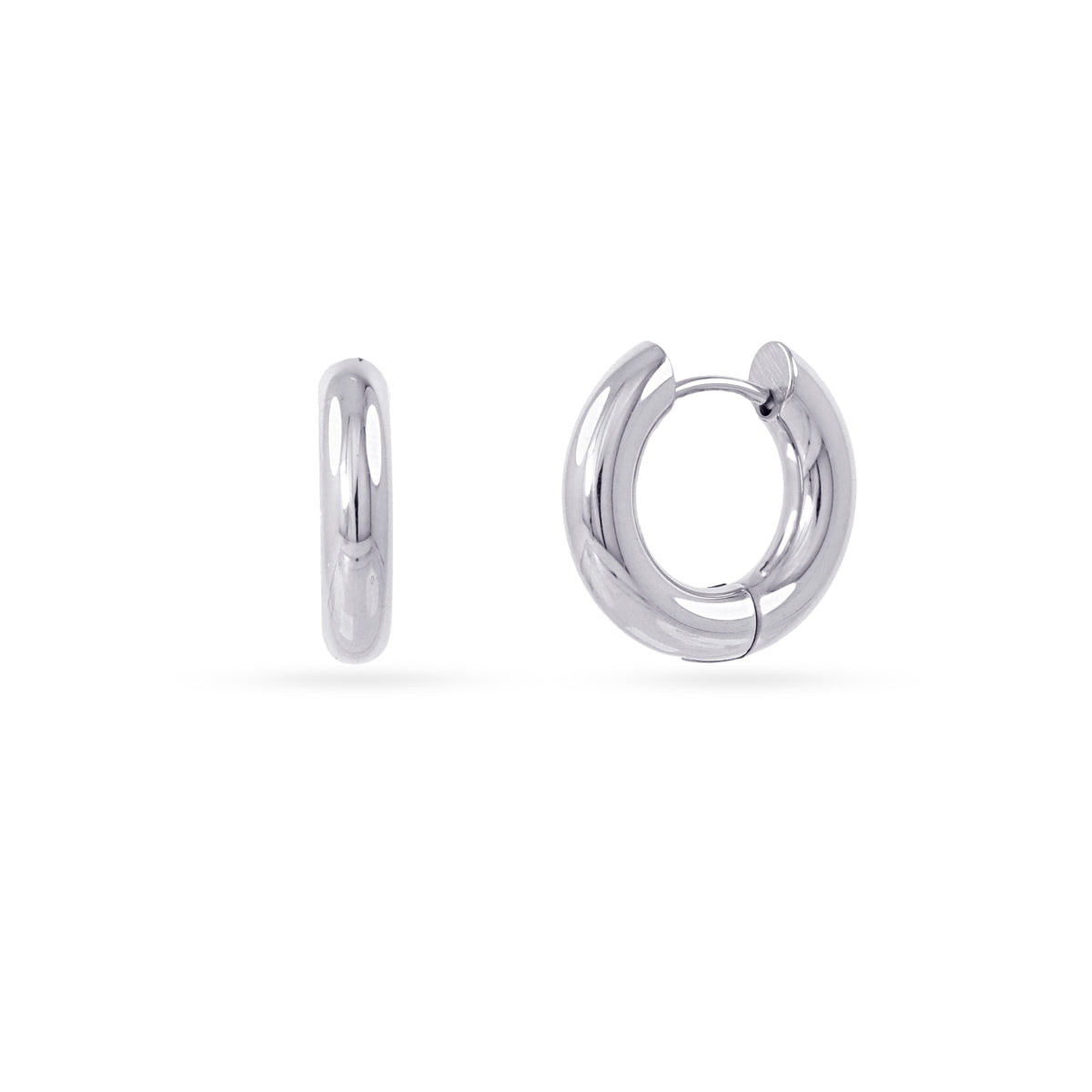Aros Essentials tubular brillo pequeños Plateado Anartxy
