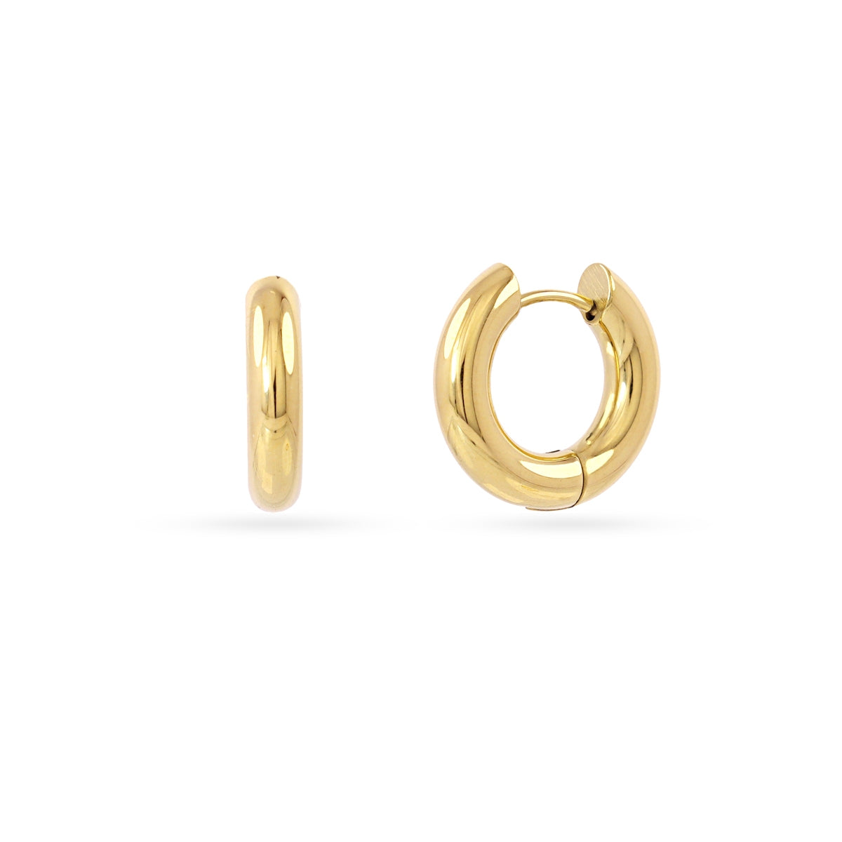 Aros Essentials tubular brillo pequeños Dorado Anartxy