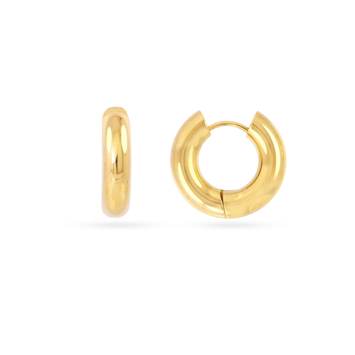 Aros Essentials tubular brillo pequeños Dorado Anartxy