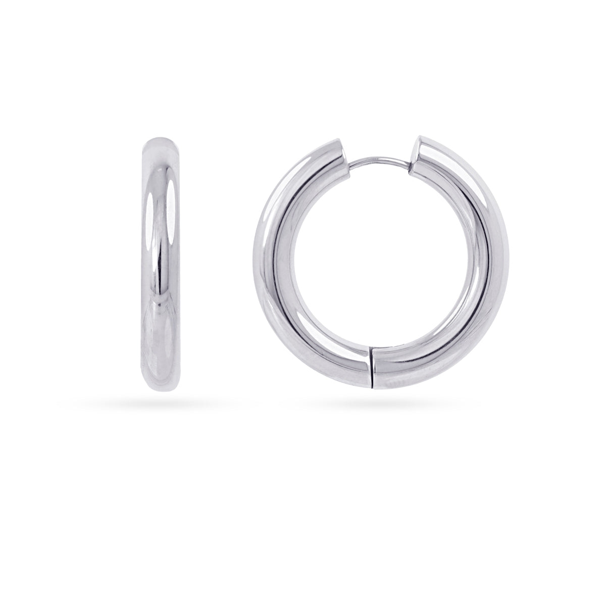Aros Essentials tubular brillo XL Plateado Anartxy