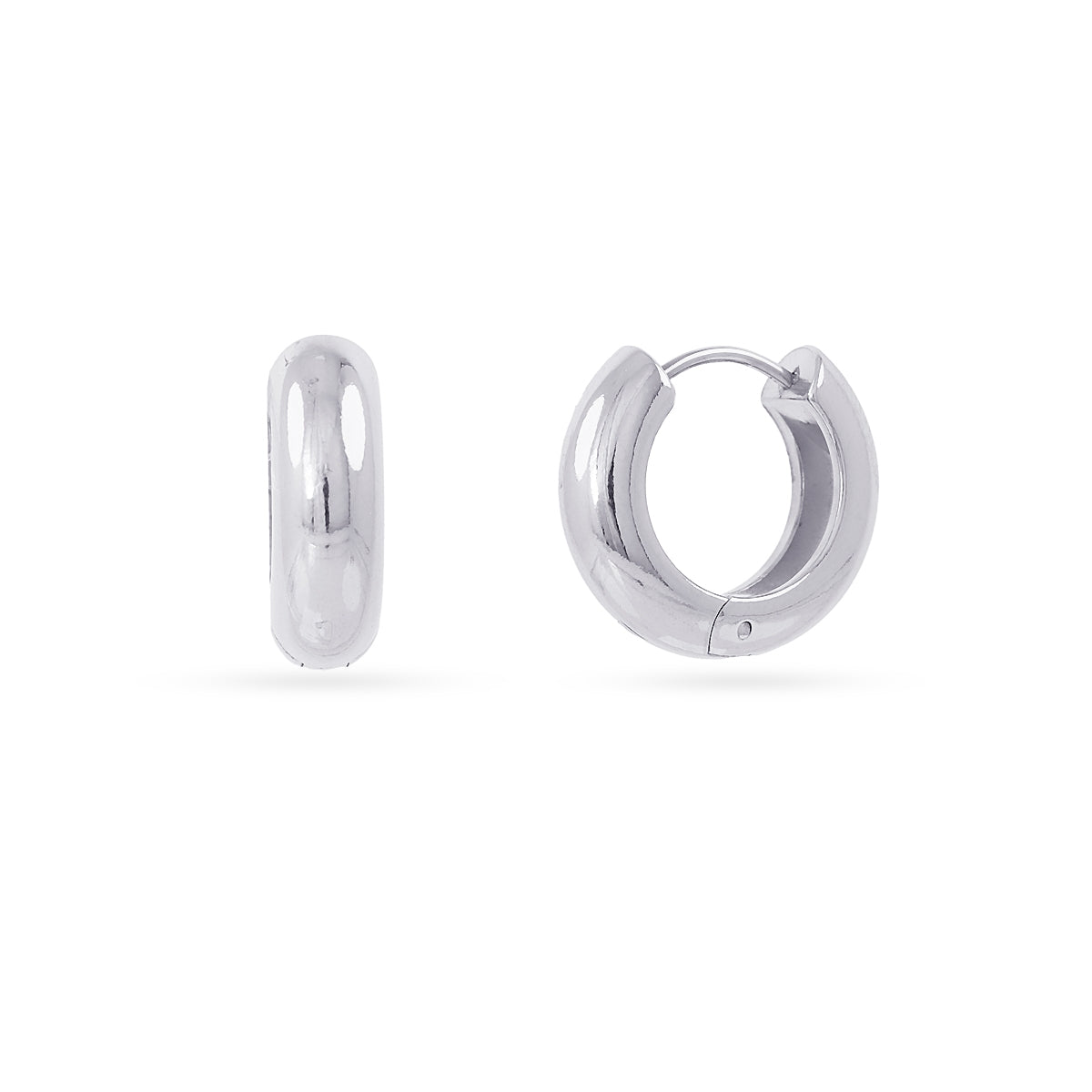 Aros Essentials tubular mate medianos Plateado Anartxy