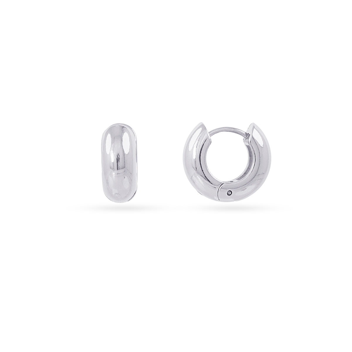 Aros Essentials tubular mate pequeños Plateado Anartxy