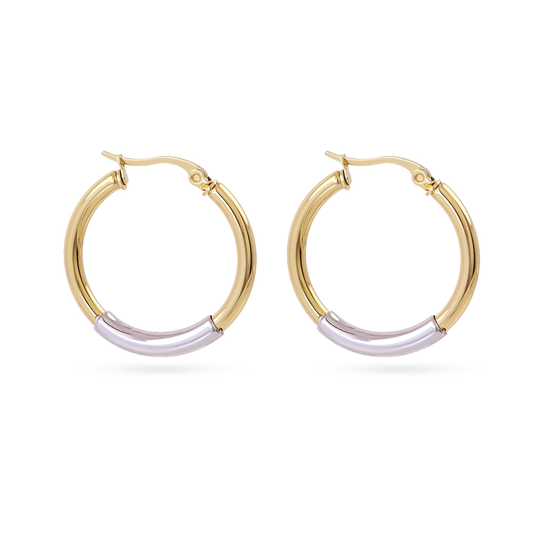 Aros mini Essentials bicolor metálico Combinado metalizado Anartxy