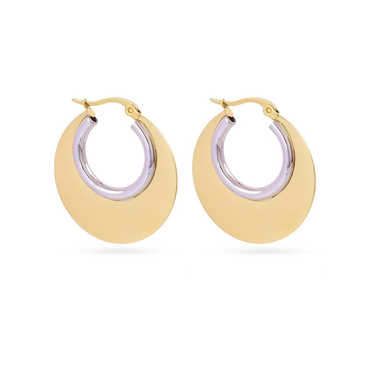 Aros mini Essentials medallón combinado Combinado metalizado Anartxy