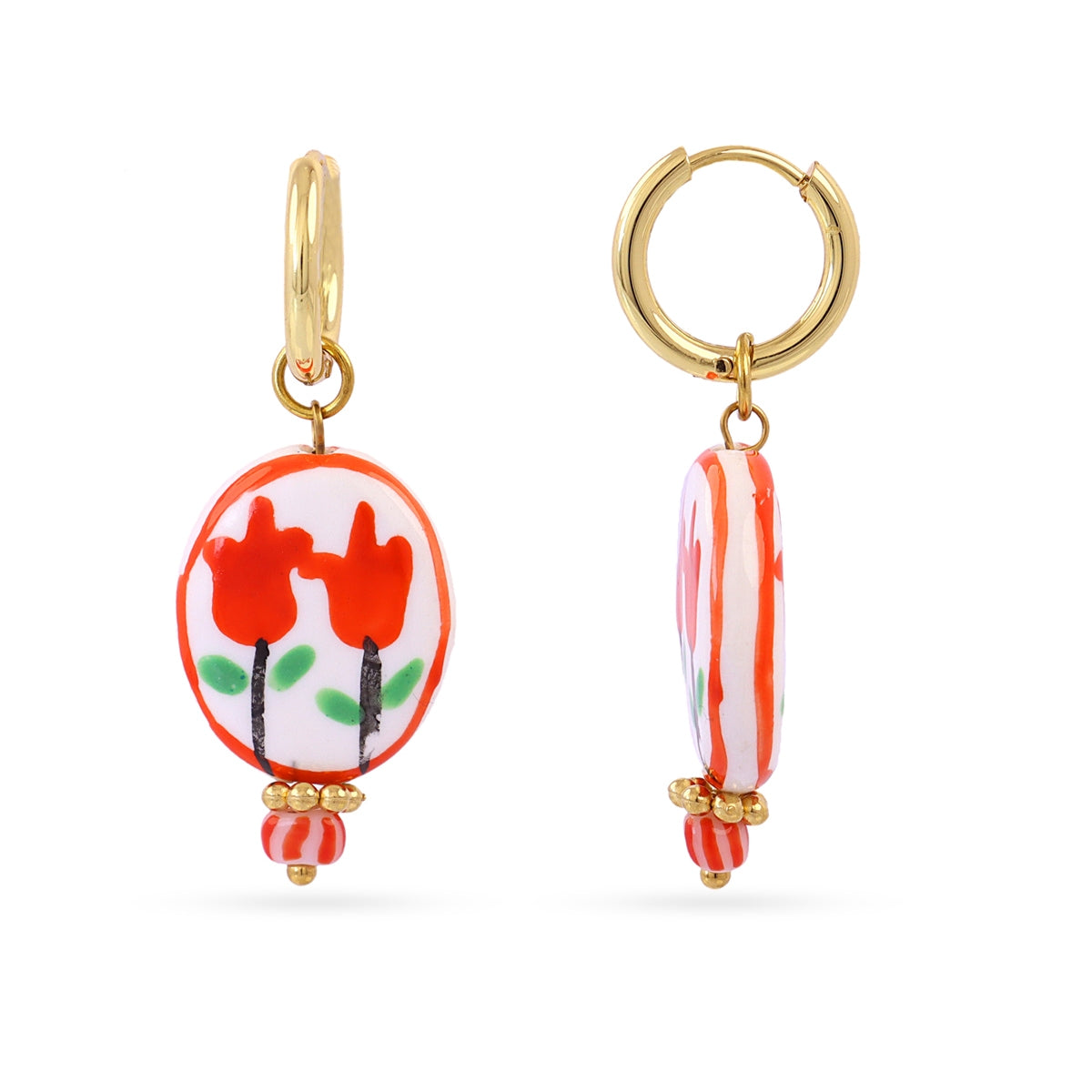 Aros Trencadis tulipanes Dorado Anartxy