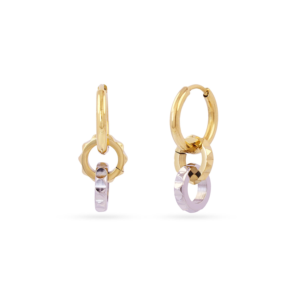 Aros Vandal mix plateado Combinado metalizado Anartxy